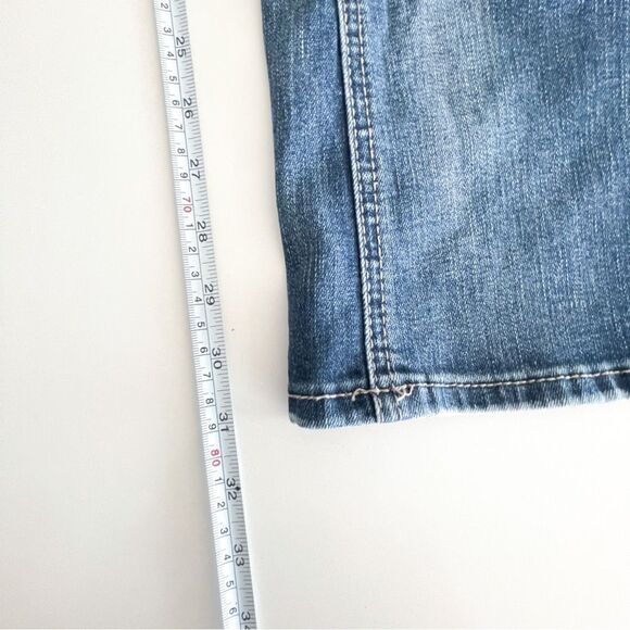 Seven7 Jeans Bootcut Blue Denim Rhinestone Pockets Women's 8 Stretch. - Picture 8 of 10